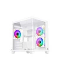 Thùng máy Case Xigmatek Aqua M Nano 3GF – White | Kèm sẵn 3 fan (EN45516)