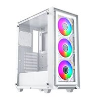 Thùng máy Case Xigmatek FLY II Artic 3GF – White | Kèm sẵn 3 fan RGB (EN 44670)