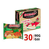 Thùng mì dinh dưỡng khoai tây trộn xốt Spaghetti Omachi gói 90g (30 Gói)