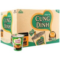 Thùng Mì Khoai Tây Lẩu Tôm Chua Cay Cung Đình  65g (24 Ly Thùng)(cam kết hàng cty CĐ, không sẽ hoàn 200% giá trị sp)