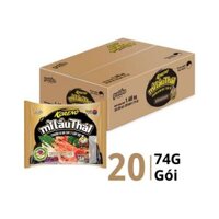 Thùng mì lẩu thái hương vị chua cay Koreno gói 74g (20 Gói)