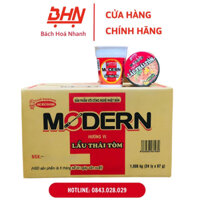 Thùng mì ly Modern 65gr - vị lẩu thái tôm (24 ly)
