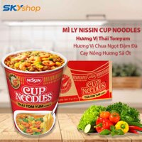 Thùng Mì Ly Nissin Cup Noodles - Hương Vị Thái Tomyum (24 Ly/Thùng)