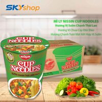Thùng Mì Ly Nissin Cup Noodles - Hương Vị Sườn Chanh Thái Lan  (24 Ly/Thùng)