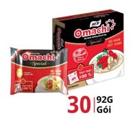 Thùng mì special bò hầm xốt vang Omachi gói 92g (30 Gói)