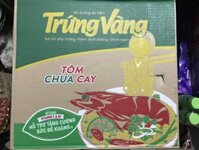 Thùng mì Trứng Vàng cao cấp tôm chua cay 30 gói 75g