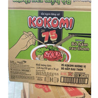 THÙNG MỲ KOKOMI ĐẠI BÒ HẦM RAU THƠM 30 GÓI x 75g chính hãng