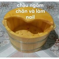 Thùng Ngâm Chân Gỗ Có Nắp