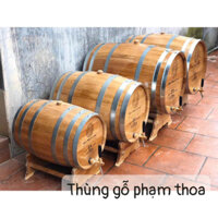 Thùng ngâm ủ rượu 50l gỗ sồi đỏ nga nhập khẩu 💯(đai inox)