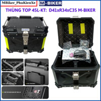 Thùng nhôm xe 45lit, thùng top nhôm, thùng nhôm gắn xe máy, thùng hông xe mbiker