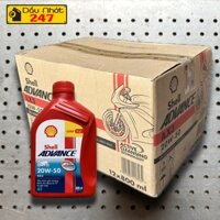 Thùng nhớt Shell Advance AX3 20w50 800ml