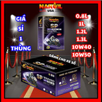 Thùng nhớt xe số giá sỉ NANOIL USA 10W40 & 10W50 SP (0.8L - 1L - 1.2L - 1.3L) siêu êm máy, bốc, tăng tuổi thọ động cơ.