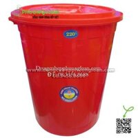 Thùng nhựa 220L có nắp