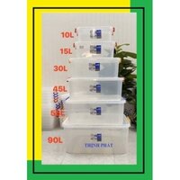 Thùng Nhựa Chữ Nhật Trong Suốt Duy Tân 90L/55L/45L/30L/15L/10L