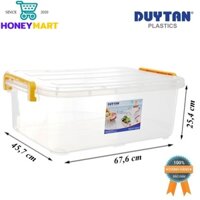 Thùng Nhựa Chữ Nhật Trong Suốt 55 Lít (67,6x 45,7 x 25,4 cm )No.H0998 Của Duy Tân . dùng  bảo quản đồ đạc sạch sẽ, an to