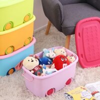 Thùng nhựa có nắp, bánh xe đựng đồ dùng, đồ choi cho bé cho mẹ - Thingkids