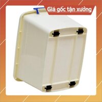 Thùng nhựa công nghiệp 65l đựng đồ đa năng có nắp đậy, có bánh xe Song Long, - màu ngẫu nghiên