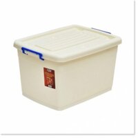 Thùng nhựa công nghiệp 75l đựng đồ đa năng có nắp đậy, có bánh xe Song Long- màu ngẫu nghiên