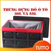 Thùng Nhựa Đựng Đồ Chơi Quần Áo Giày Dép Trên Xe Ô Tô - Hộp Nhựa Đựng Đồ Xe Hơi Dung Tích 30l và 55l Tiện Lợi - TUTTO