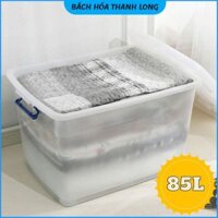 Thùng nhựa đựng đồ cỡ lớn 75L-85L Việt Nhật, thùng nhựa mờ đựng quần áo siêu bền, sắp xếp đồ đạc siêu lớn