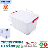 🌱Thùng nhựa duy tân 30L Vuông ( Có Bánh Xe )🌱, THÙNG NHỰA VUÔNG BÁNH XE ĐẨY ĐỰNG GIẤY TỜ, ĐỒ CHƠI, QUẦN ÁO DUY TÂN