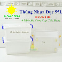 Thùng Nhựa Duy Tân 55L Có Bánh Xe-Cứng Cáp, Tiện Dụng- Đồ Gia Dụng Hoacosa