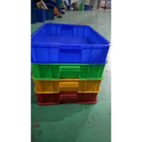 Thùng nhựa HS025 có nắp / thùng nhựa SB025 có nắp -  Nhựa Phú An- KT 610 x 420 x 100 mm giao màu ngẫu nhiên