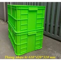 Thùng nhựa sóng bít Kích thước: 610x420x310mm đựng đồ nghề thực phẩm, nông sản, ốc vít đa năng
