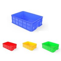 Thùng nhựa sóng bít kích thước: 610x420x190mm nhiều màu sắc đựng hải sản, rau củ quả siêu thị,dụng cụ cơ khí, nuôi cá