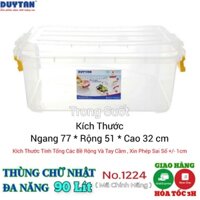 🌱Thùng Nhựa Trong Suốt 90 Lít - Nhựa Duy Tân Đựng Đồ Đa Năng🌱 Tổng Kho Sài Gòn 1 🌱
