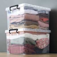 Thùng nhựa Việt Nhật cỡ lớn thùng đựng quần áo trong suốt, siêu bền, sắp xếp đồ đạc 25L,35L,65L,100L