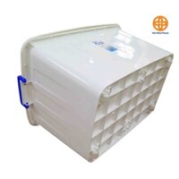 Thùng nhựa vuông 30L, 55L⚡️FREESHIP⚡️ đựng đồ đa năng có bánh xe Việt Nhật