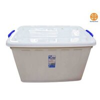 Thùng nhựa vuông 30L, 55L⚡️FREESHIP⚡️ đựng đồ đa năng có bánh xe Việt Nhật