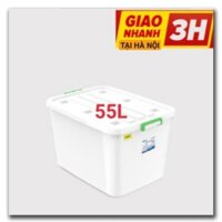 Thùng nhựa vuông có bánh xe 55L Duy Tân