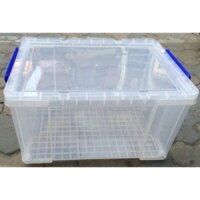 Thùng Nhựa Vuông Đựng Đồ Đa Năng Có Bánh Xe Việt Nhật 65L/90L/100L  tiện ích