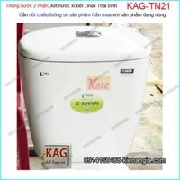 Thùng nước 2 nhấn,két nước xí bệt bồn cầu Linax Thái bình KAG-TN21