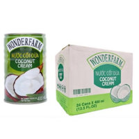 THÙNG NƯỚC CỐT DỪA Wonderfarm 400ml- có bật lắp- thùng 24lon