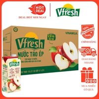 Thùng Nước Ép Táo Vfresh 100% Nguyên Chất 12 Hộp 1L - Nước Ép Trái Cây Không Đường