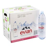 Thùng Nước Khoáng Evian 1.25L (12 chai/thùng)