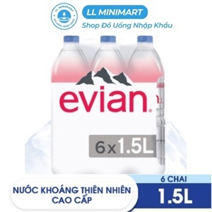 Thùng nước khoáng Evian 1.5L