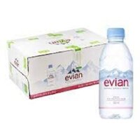 Thùng Nước khoáng evian chai nhựa 330ml (tương đương 24 chai)