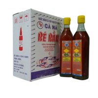 Thùng Nước Mắm Bé Bầu chai 500ml| Chai VUÔNG nắp vàng | Loại thượng hạng | Thùng 6 chai thủy tinh.