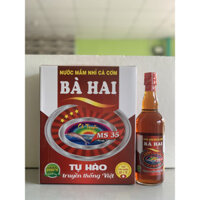 Thùng Nước Mắm Nhĩ Cá Cơm Loại 1 Bà Hai  6 x 500ml