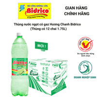 Thùng nước ngọt có gaz Hương Chanh Bidrico( Thùng 12 chai 1.75L )