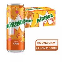 Thùng nước ngọt hương cam Mirinda 320ml (24 Lon)
