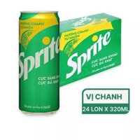 Thùng nước ngọt Sprite hương chanh 320ml (24 lon)