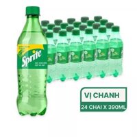Thùng nước ngọt Sprite hương chanh 390ml (24 chai)