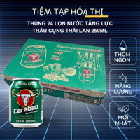 Thùng Nước Tăng Lực Trâu Cụng Carabao Thái Lan (24 Lon x 250ml) Nước Giải Khát Năng Lượng