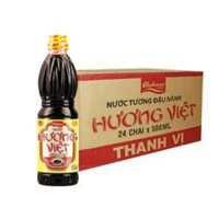 Thùng Nước tương đậu nành Hương Việt thanh vị 24 chai 500ml