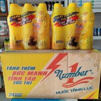 Thùng Nước Uống Tăng Lực Number One Vàng 24 Chai 330ml